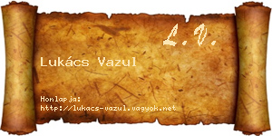 Lukács Vazul névjegykártya